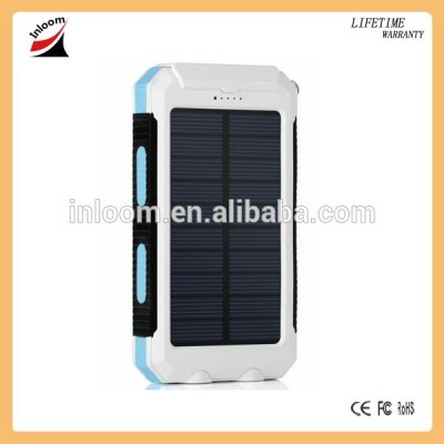 Factory price waterproof Solar Charger 12000Mah USB power bank made in China