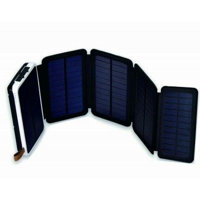 Factory Price 2018 New 5 Foldable Solar Panel Portable 12000MAH 2A Dual USB Solar Charger Power Bank