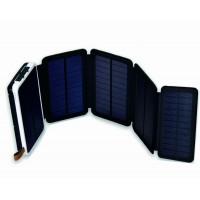 Factory Price 2018 New 5 Foldable Solar Panel Portable 12000MAH 2A Dual USB Solar Charger Power Bank