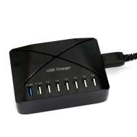 New Arrival 8 Port USB Charger Travel Charging Station for Multiple Devices for Smartphones Tablets Power Bank