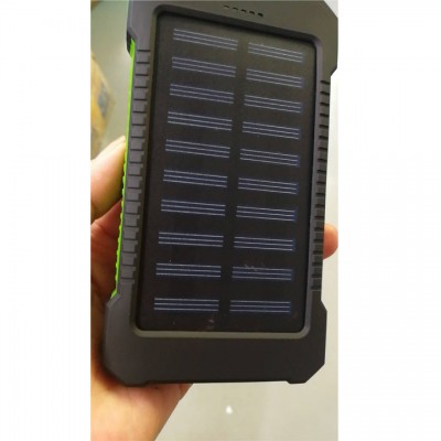 Factory Price 5000mAh Dual USB Solar Charger with camp light and sling for mobile phone