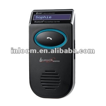 solar power bluetooth handsfree car kit speakerphone with LCD display